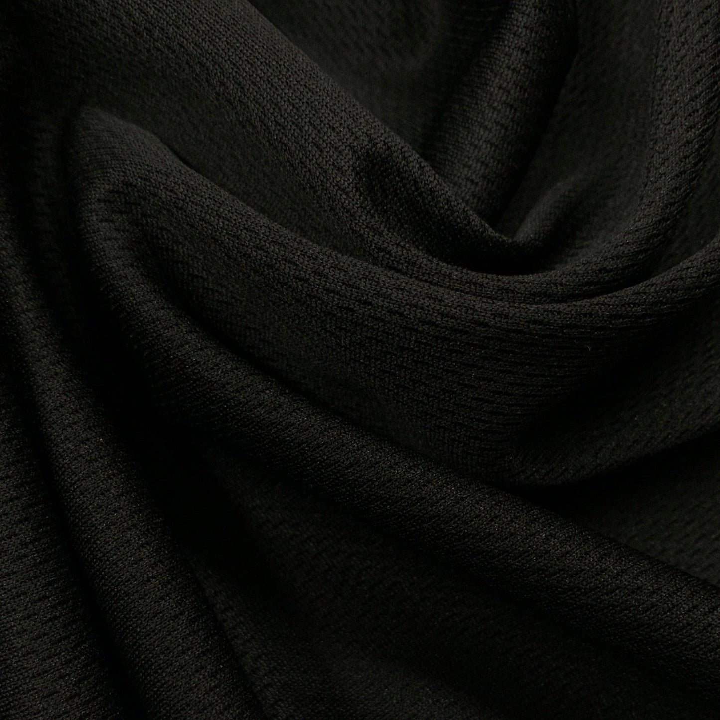 Black Polyester Athletic Wicking Jersey Fabric - Nature's Fabrics
