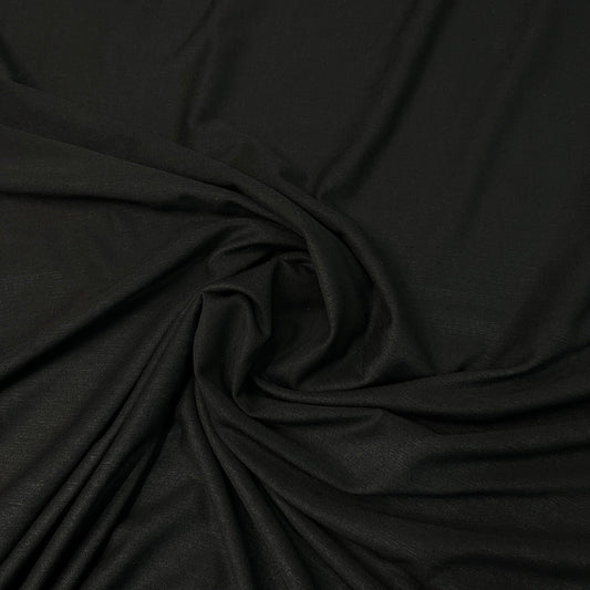Black Rayon/Spandex Jersey Fabric - 150 GSM - Nature's Fabrics