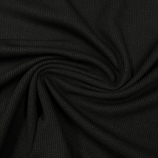 Black Rayon/Spandex Thermal Fabric - Nature's Fabrics