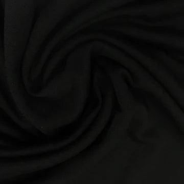 Black Tencel/Organic Cotton/Spandex Fleece Fabric - Nature's Fabrics