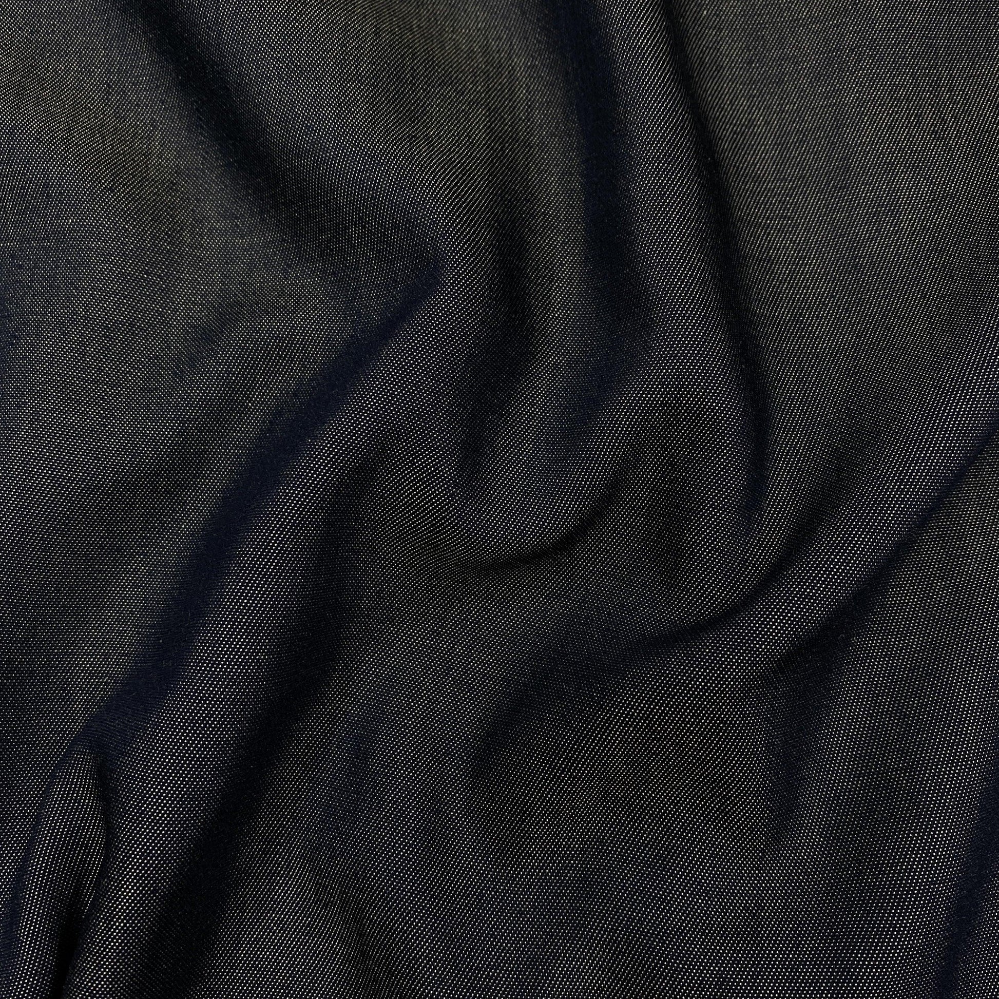 Blue Denim Tencel Blend Chambray Fabric - Nature's Fabrics