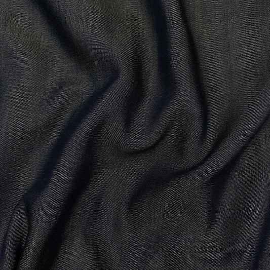 Blue Denim Tencel Blend Chambray Fabric - Nature's Fabrics