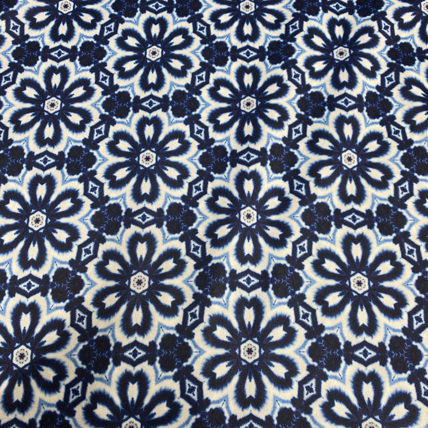 Blue Floral Batik 1 mil PUL Fabric - Made in the USA - Nature's Fabrics