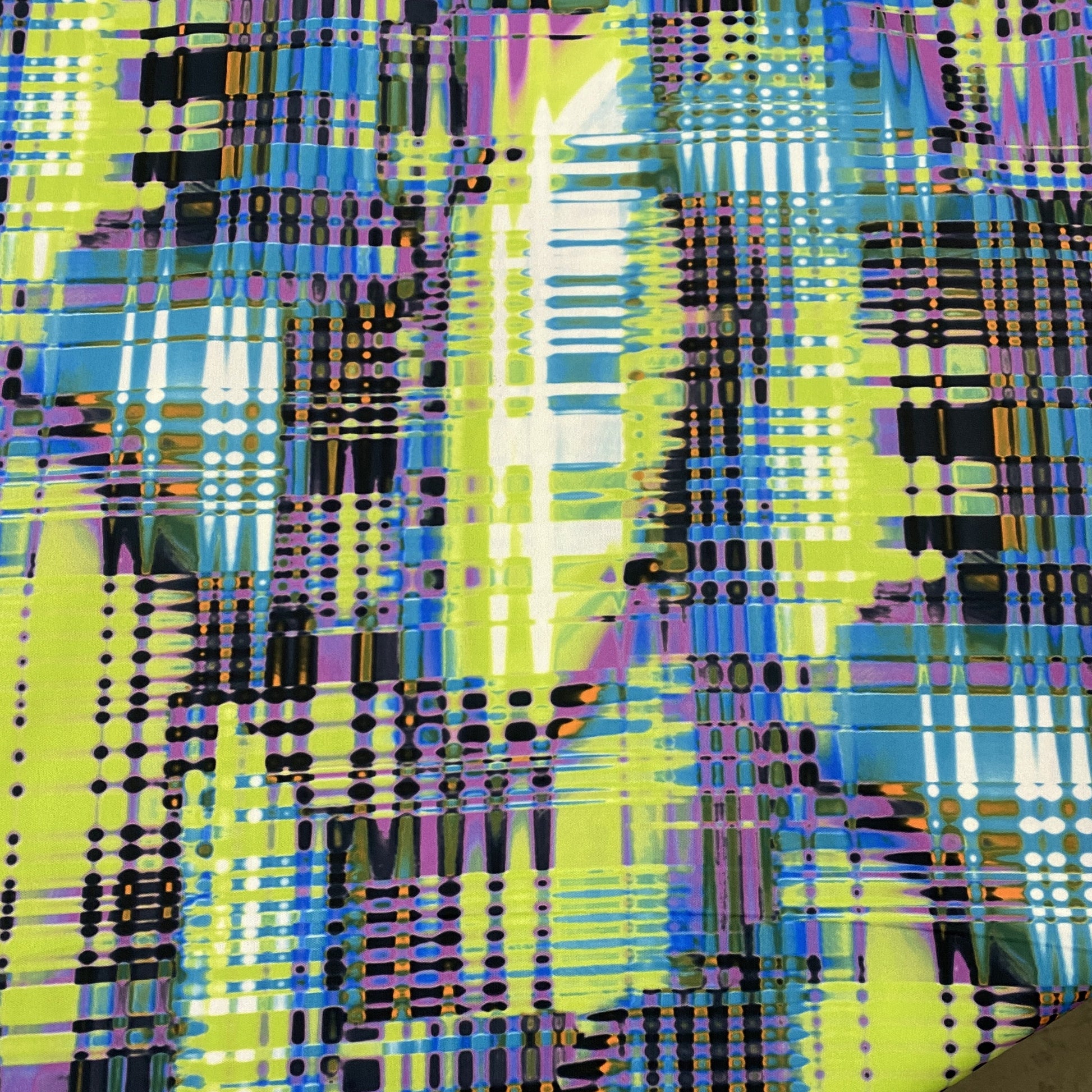 Blue Hashtag Plaid 1 mil PUL Fabric - Made in the USA - Nature's Fabrics