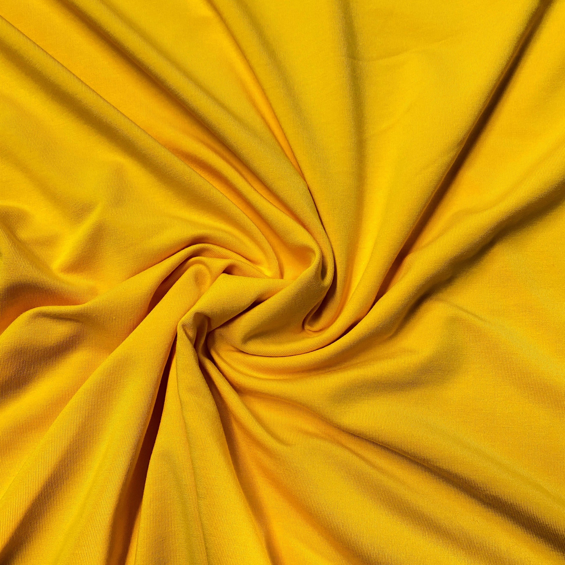 Bright Gold Bamboo Stretch French Terry Fabric - 300 GSM - Nature's Fabrics