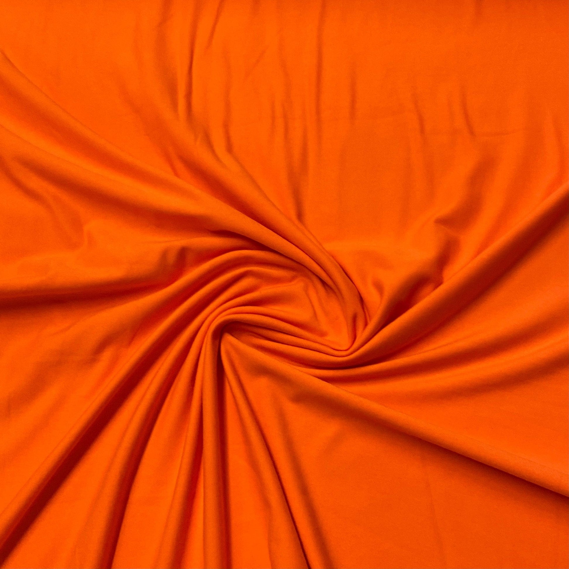 Bright Orange Cotton/Spandex Jersey Fabric- 200 GSM - Nature's Fabrics