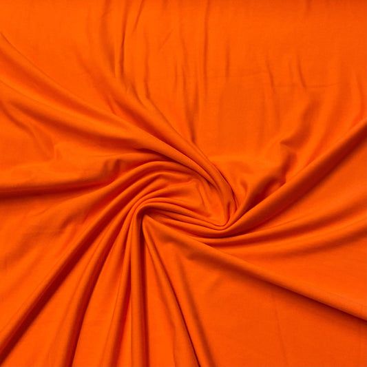 Bright Orange Cotton/Spandex Jersey Fabric- 200 GSM - Nature's Fabrics