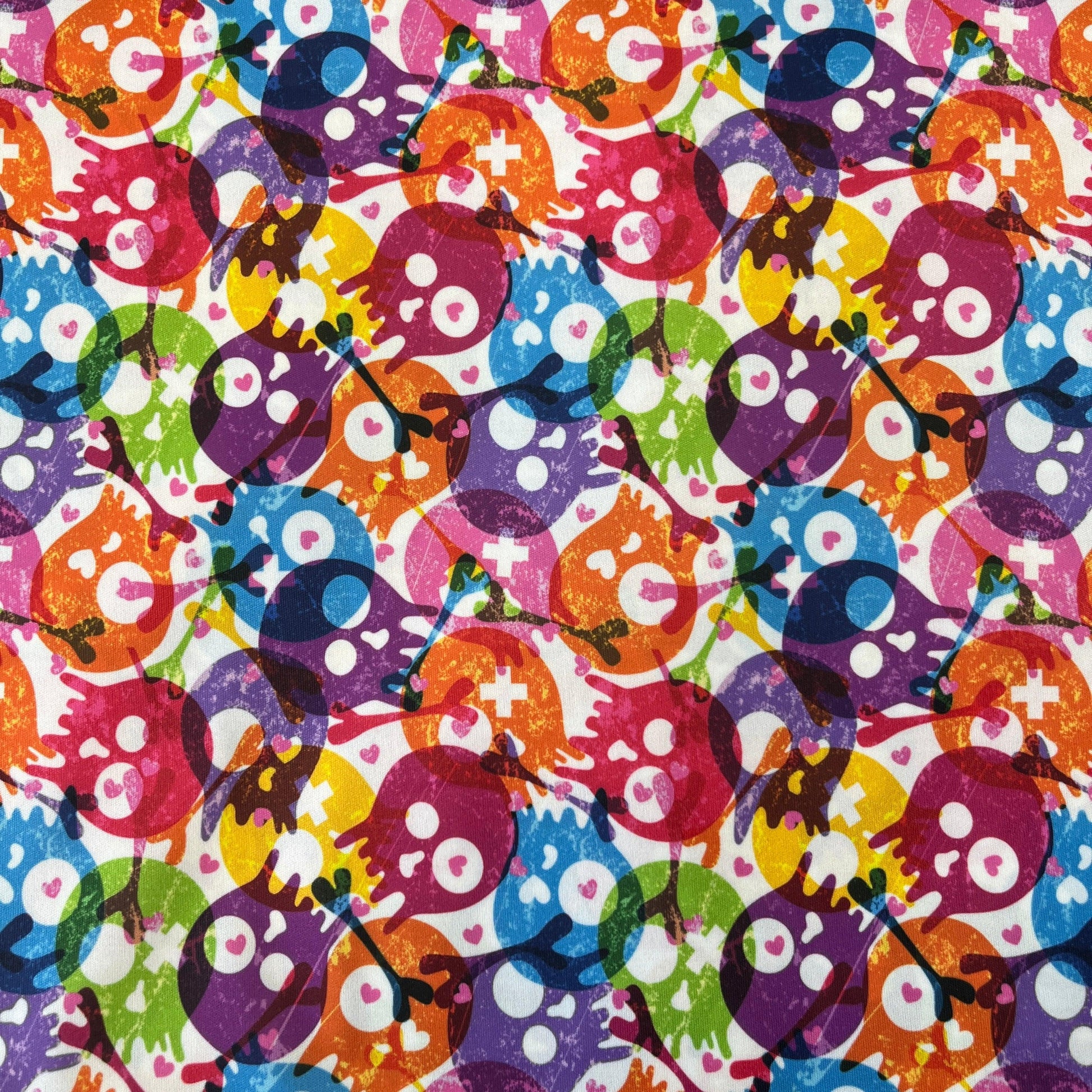 Bright Skull Toss 1 mil PUL Fabric- Made in the USA - Nature's Fabrics