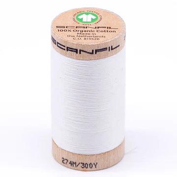 Bright White Organic Cotton Thread Spool-4800 - Nature's Fabrics