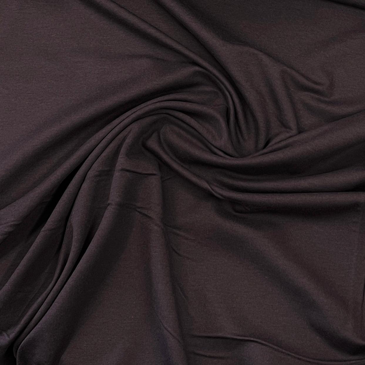 Brown Cotton Rib Knit Fabric - Nature's Fabrics