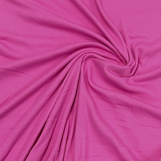 Bubblegum Cotton Rib Knit Fabric - 2x2 - Nature's Fabrics