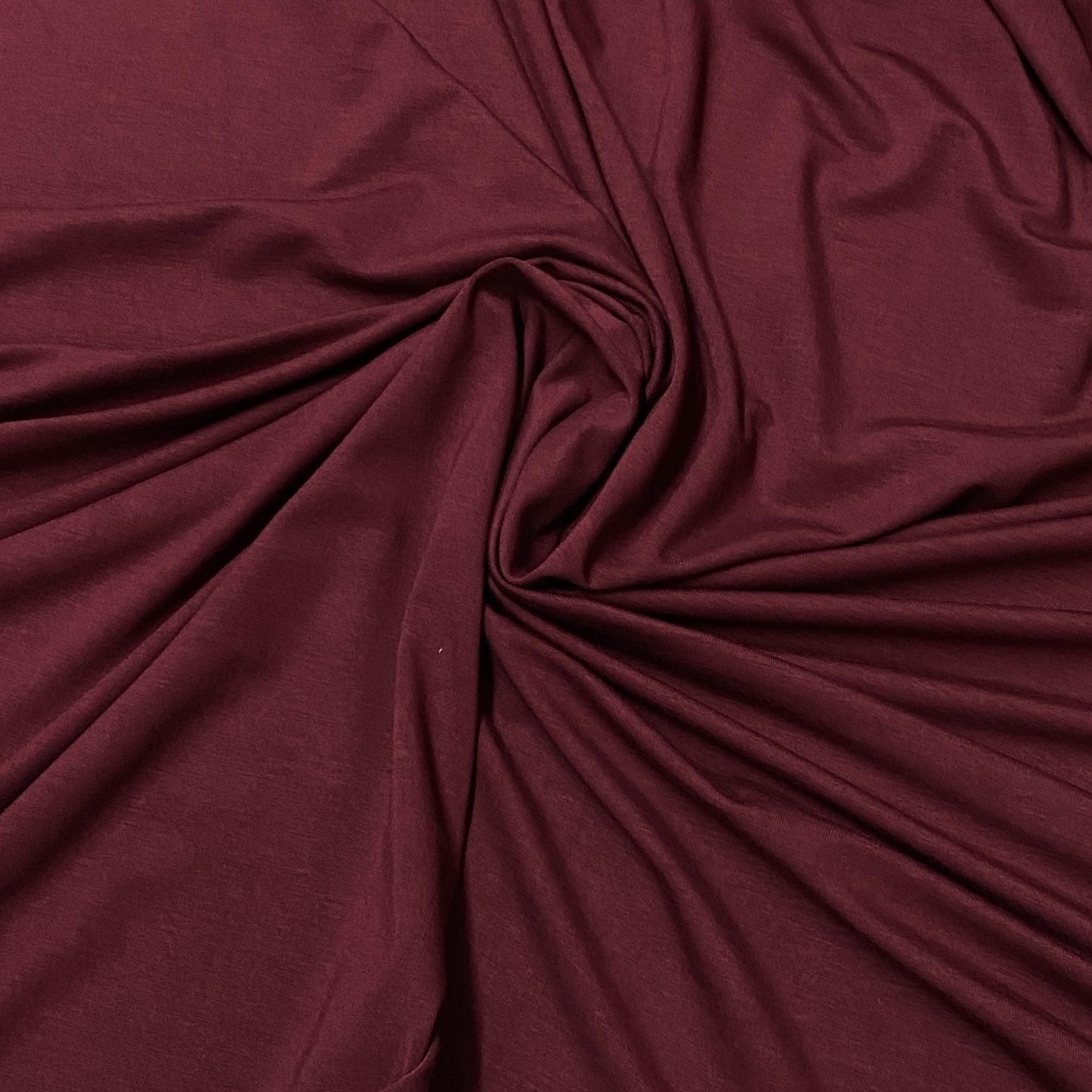 Burgundy Bamboo/Spandex Jersey Fabric - 250 GSM by Telio - Nature's Fabrics