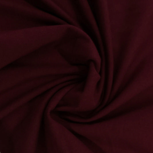 Burgundy Cotton/Spandex Jersey Fabric - 200 GSM - Nature's Fabrics