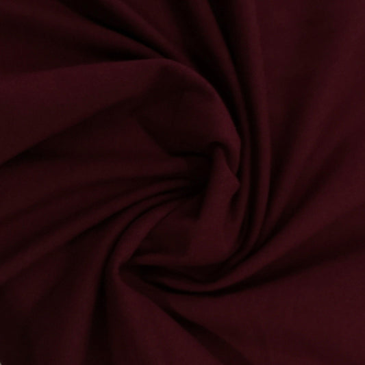 Burgundy Cotton/Spandex Jersey Fabric - 200 GSM - Nature's Fabrics
