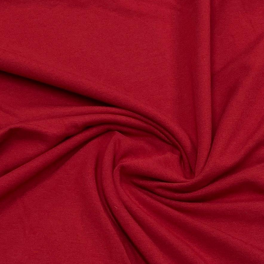 Candy Apple Red Bamboo Stretch French Terry Fabric - 265 GSM - Nature's Fabrics