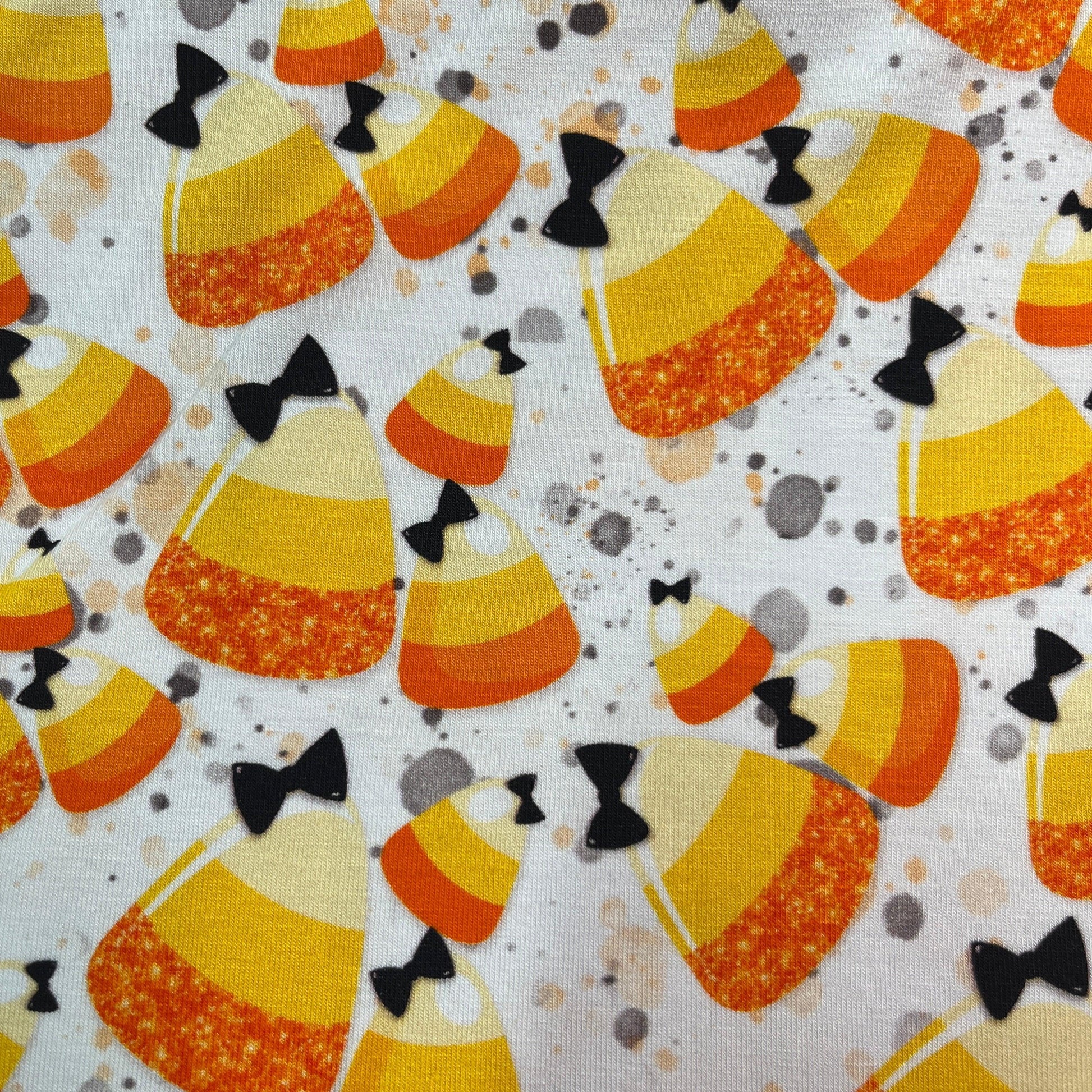 Candy Corn on Bamboo/Spandex Jersey Fabric - Nature's Fabrics