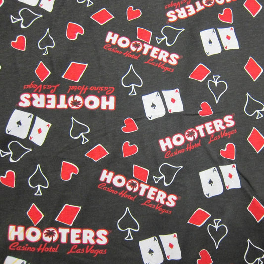 Casino Hotel on Black Cotton Jersey Fabric - Nature's Fabrics