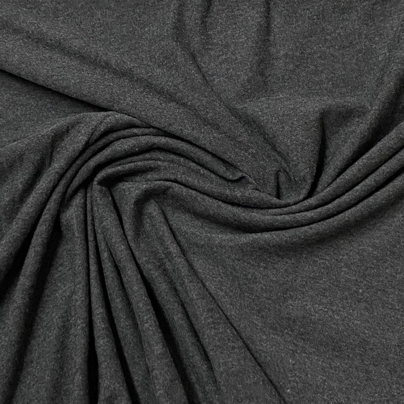 Charcoal Heather Cotton/Spandex Jersey Fabric - 200 GSM - Nature's Fabrics