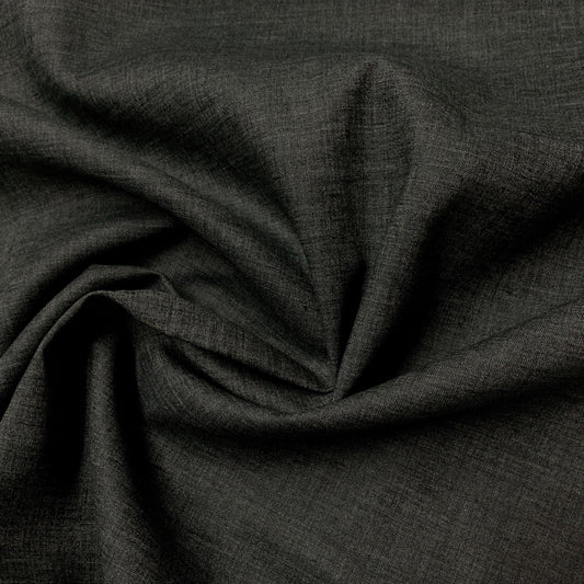 Charcoal Heather Hemp Blend Chambray Fabric - Nature's Fabrics