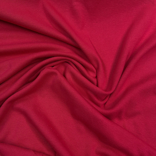 Cherry Cotton Rib Knit Fabric - Nature's Fabrics