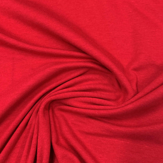 Cherry Red Cotton/Spandex Jersey Fabric - 200 GSM - Nature's Fabrics