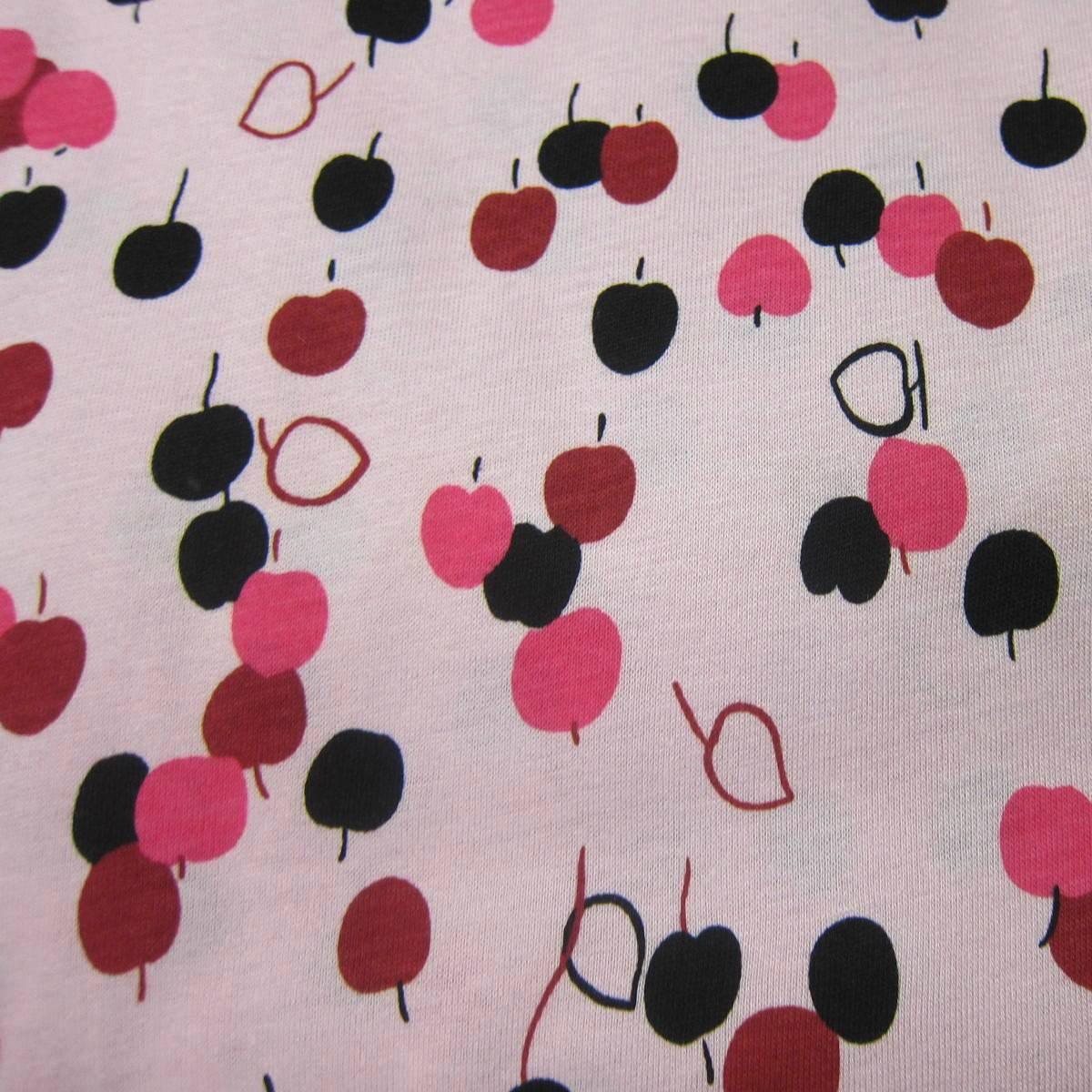 Cherry Toss on Pink Cotton Jersey