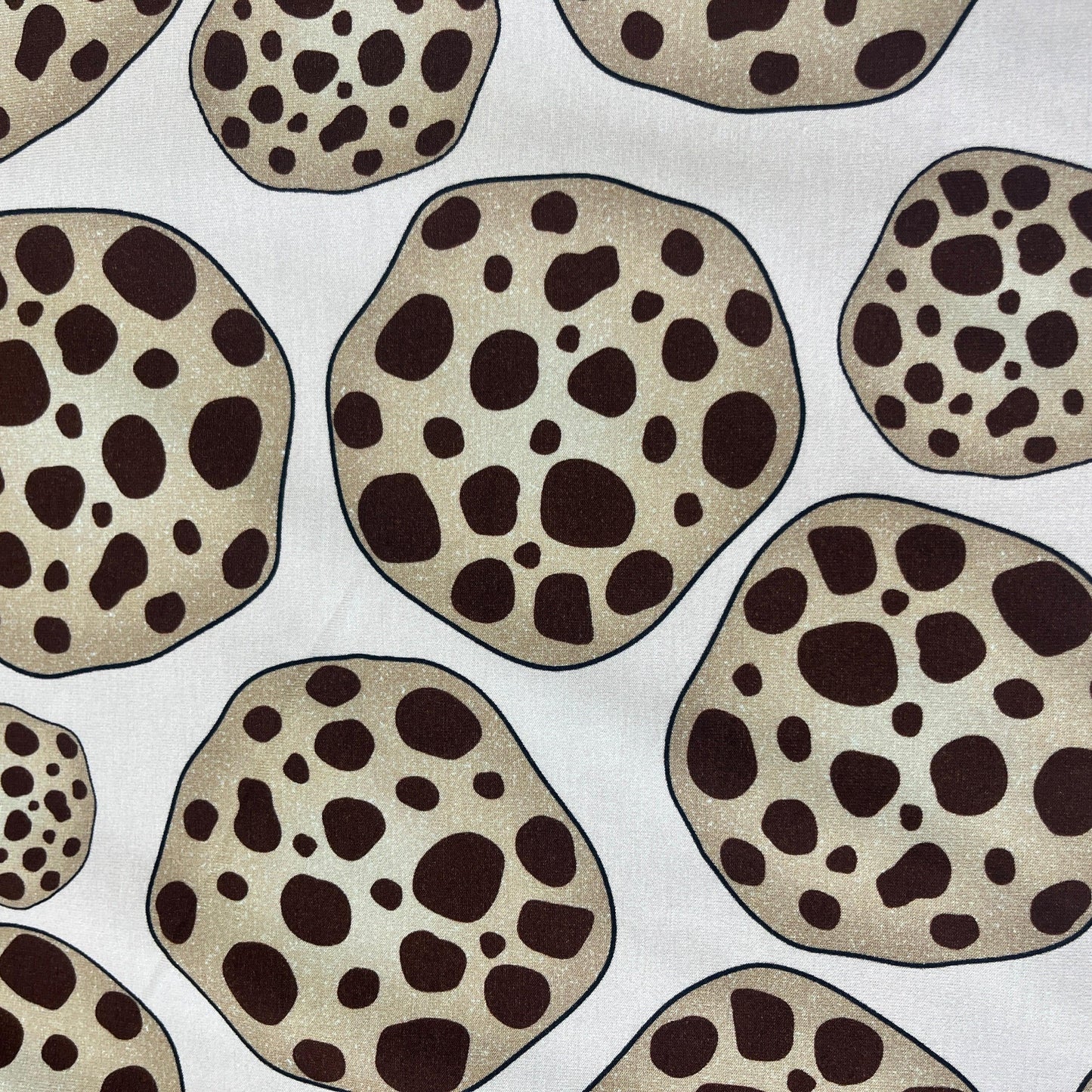 Chocolate Chip Cookies on Pink Bamboo/Spandex Jersey Fabric - Nature's Fabrics