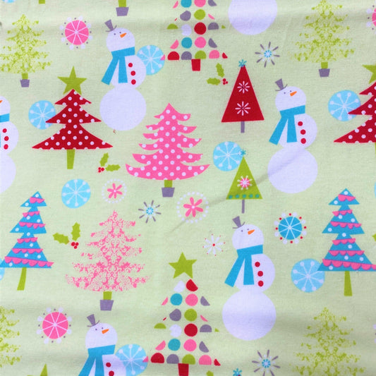 Christmas Main Lime Cotton/Spandex Jersey Fabric - Nature's Fabrics