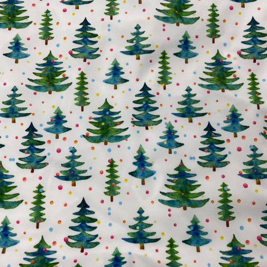 Christmas Tree Dot 1 mil PUL Fabric - Made in the USA - Nature's Fabrics