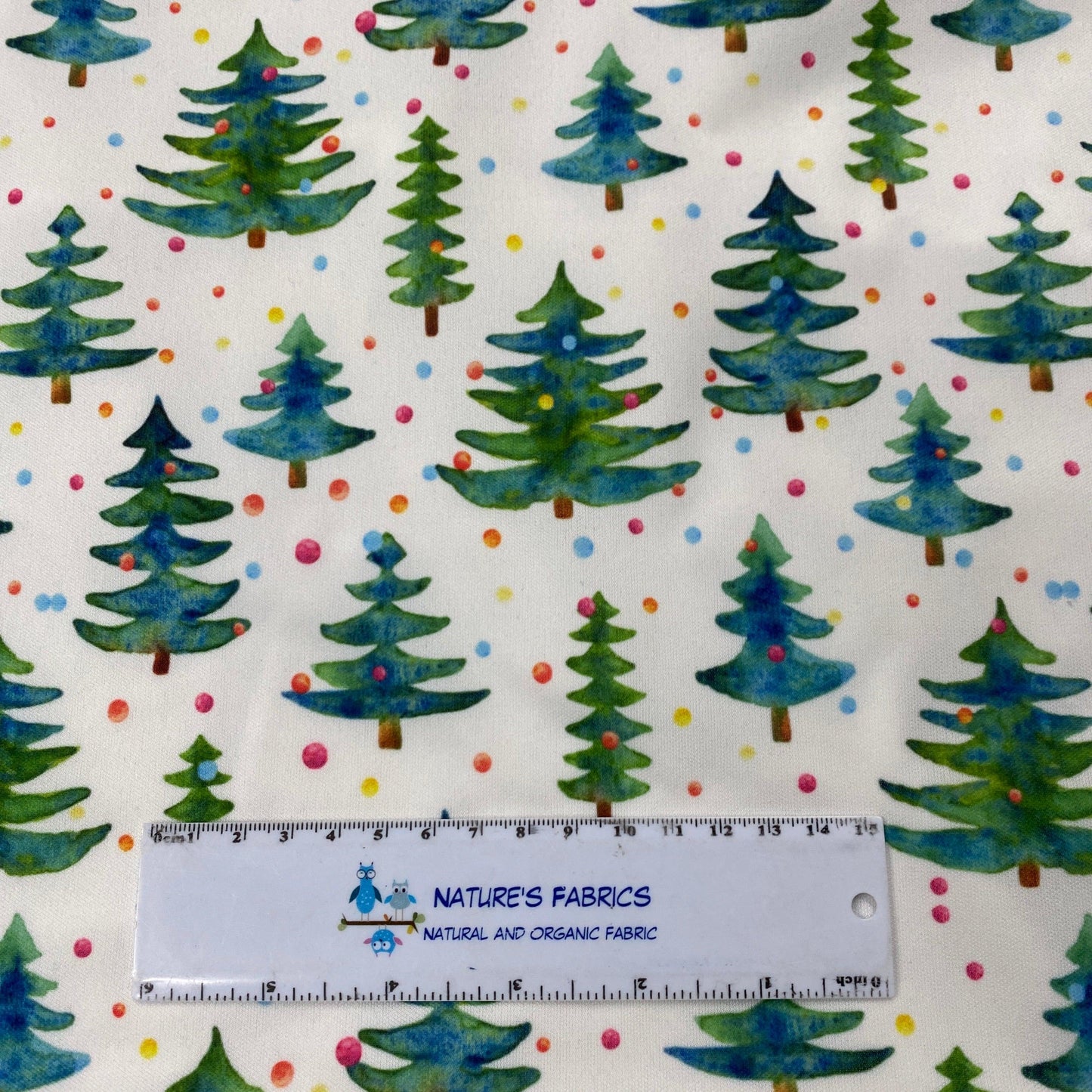 Christmas Tree Dot 1 mil PUL Fabric - Made in the USA - Nature's Fabrics