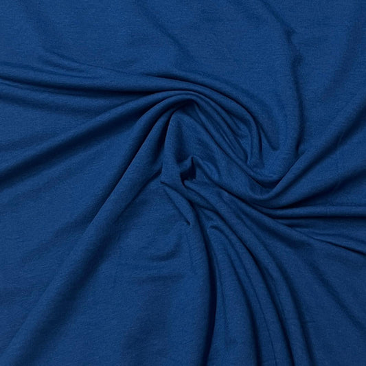 Cobalt Bamboo Stretch French Terry Fabric - Nature's Fabrics