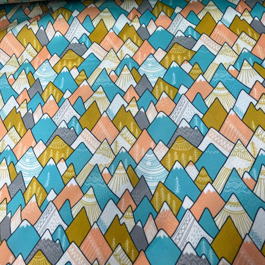 Colorful Mountains 1 mil PUL Fabric - Made in the USA - Nature's Fabrics