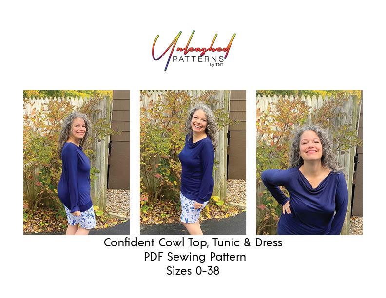 Confident Cowl Top Tunic and Dress - Nature's Fabrics