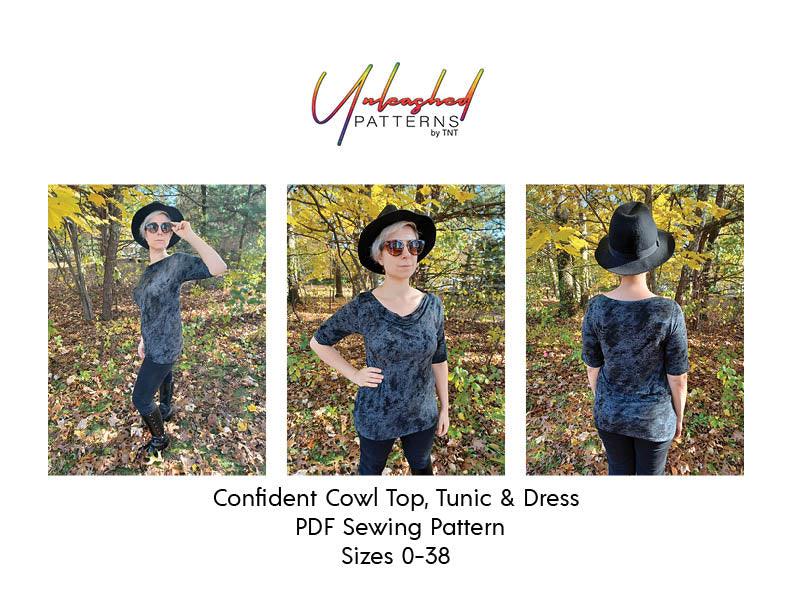 Confident Cowl Top Tunic and Dress - Nature's Fabrics