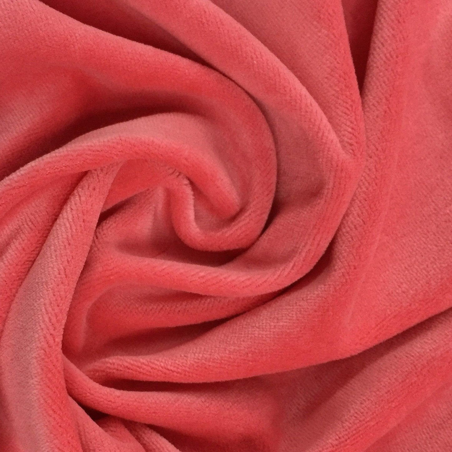 Coral Organic Cotton Velour Fabric, $8.59/yd - Rolls - Nature's Fabrics