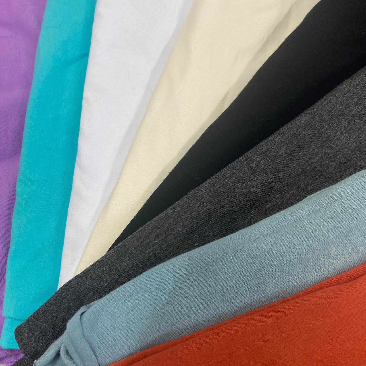 Cotton/Spandex Jersey Fabric - Solid - 5 yard Bundle - Nature's Fabrics