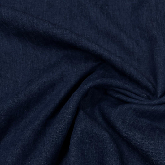 Dark Blue Hemp/Organic Cotton Denim Fabric - Nature's Fabrics