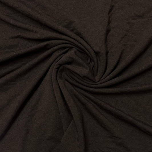 Dark Brown Bamboo Stretch French Terry Fabric- 265 GSM, $10.86/yd - Rolls - Nature's Fabrics