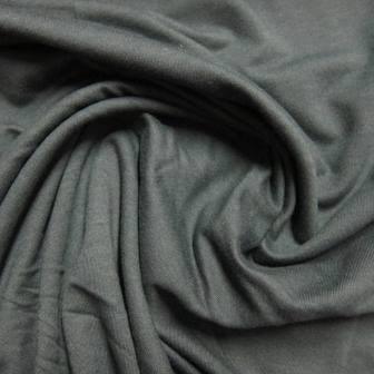 Dark Gray Bamboo Stretch French Terry - 300 GSM