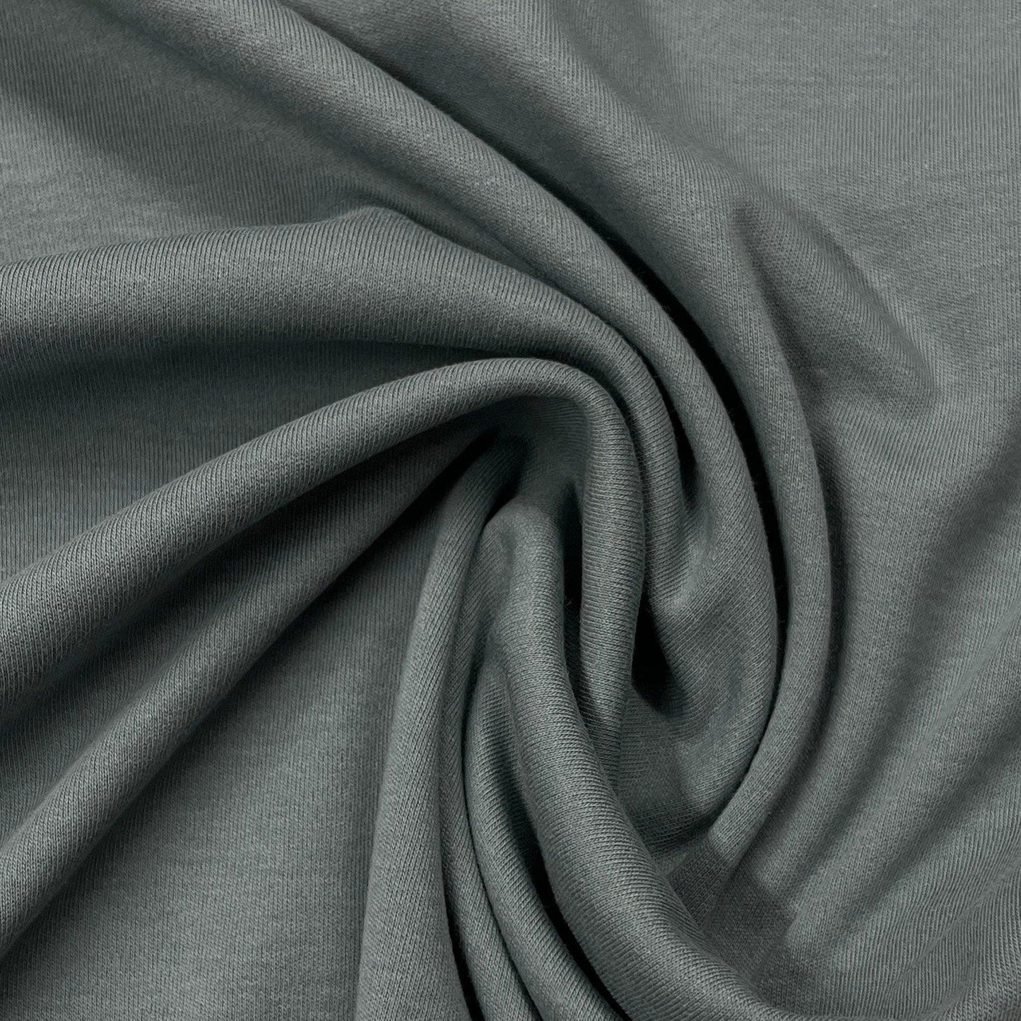 Dark Gray Cotton Interlock Fabric - Nature's Fabrics