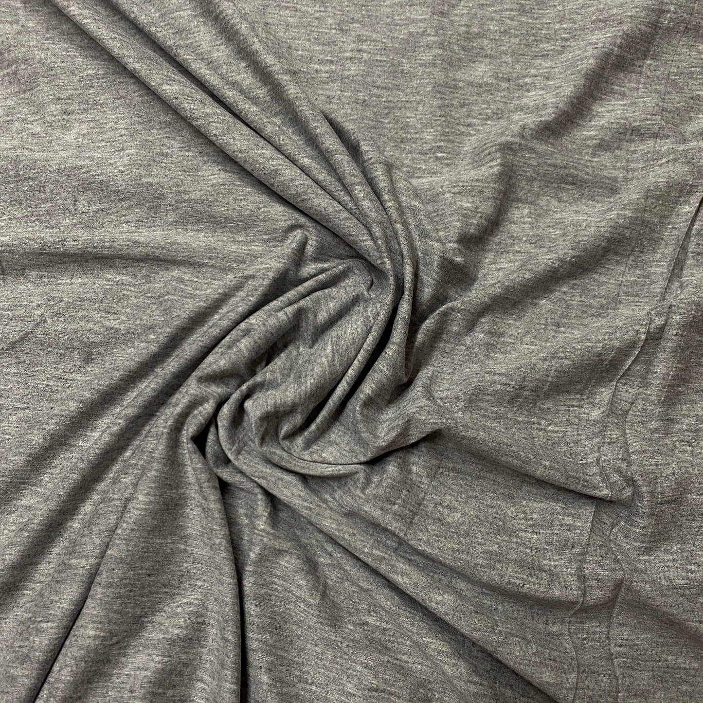 Dark Gray Heather Cotton/Polyester Jersey Fabric - Nature's Fabrics