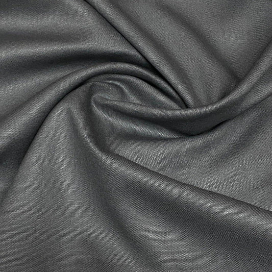 Dark Gray Hemp Organic Cotton Canvas Fabric - Nature's Fabrics