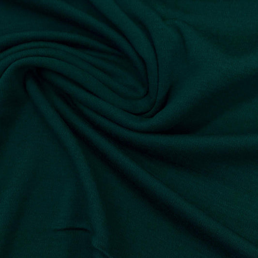 Dark Green 100% Washable Merino Wool Interlock Fabric - Nature's Fabrics