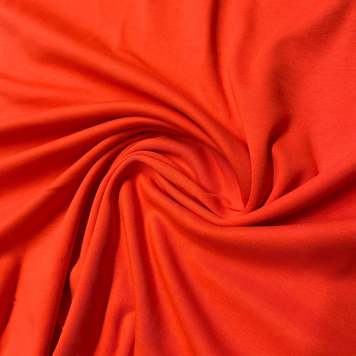 Dark Orange Cotton Interlock Fabric - Nature's Fabrics