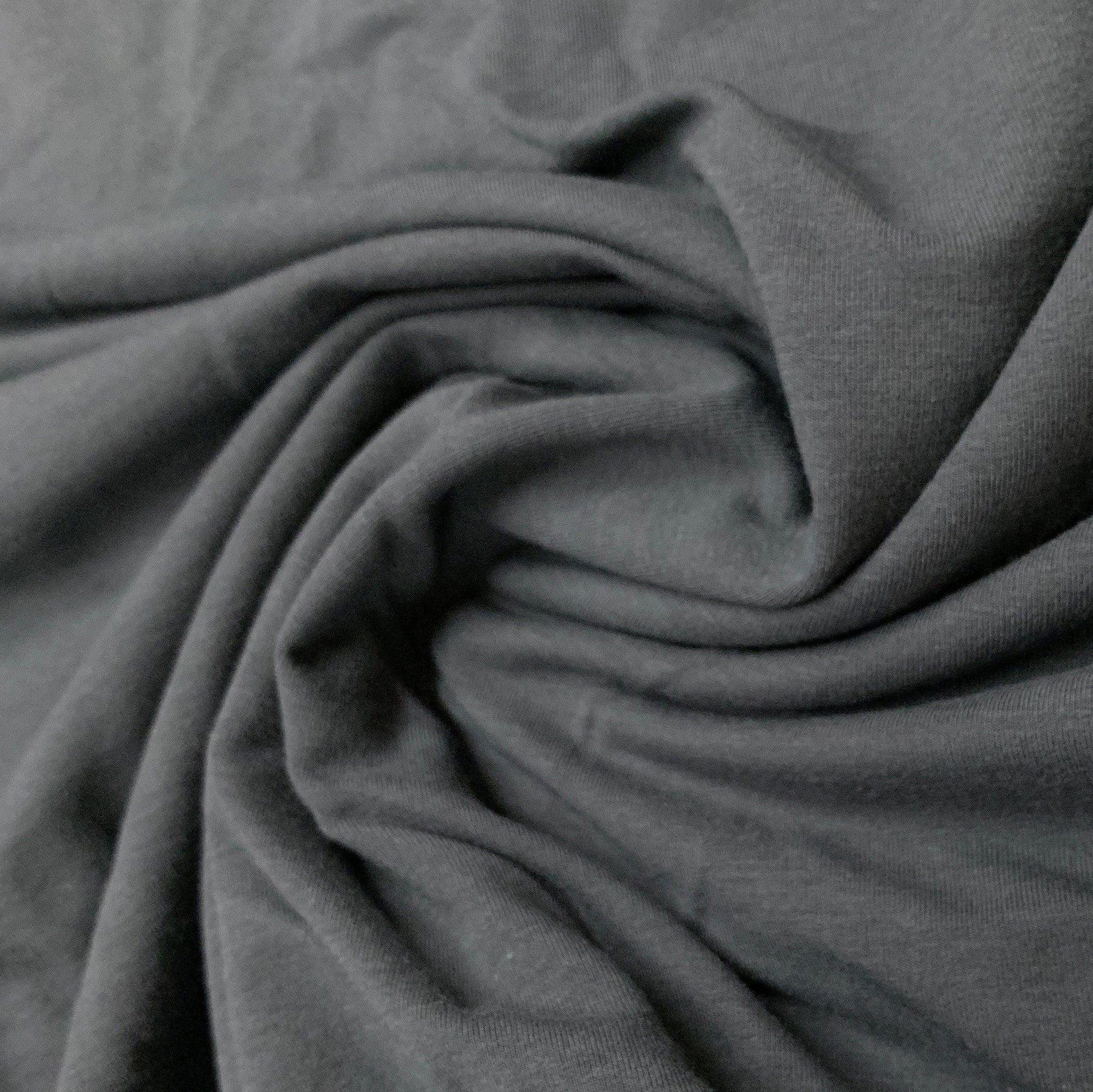 Dark Shadow Bamboo Stretch Fleece Fabric - Nature's Fabrics