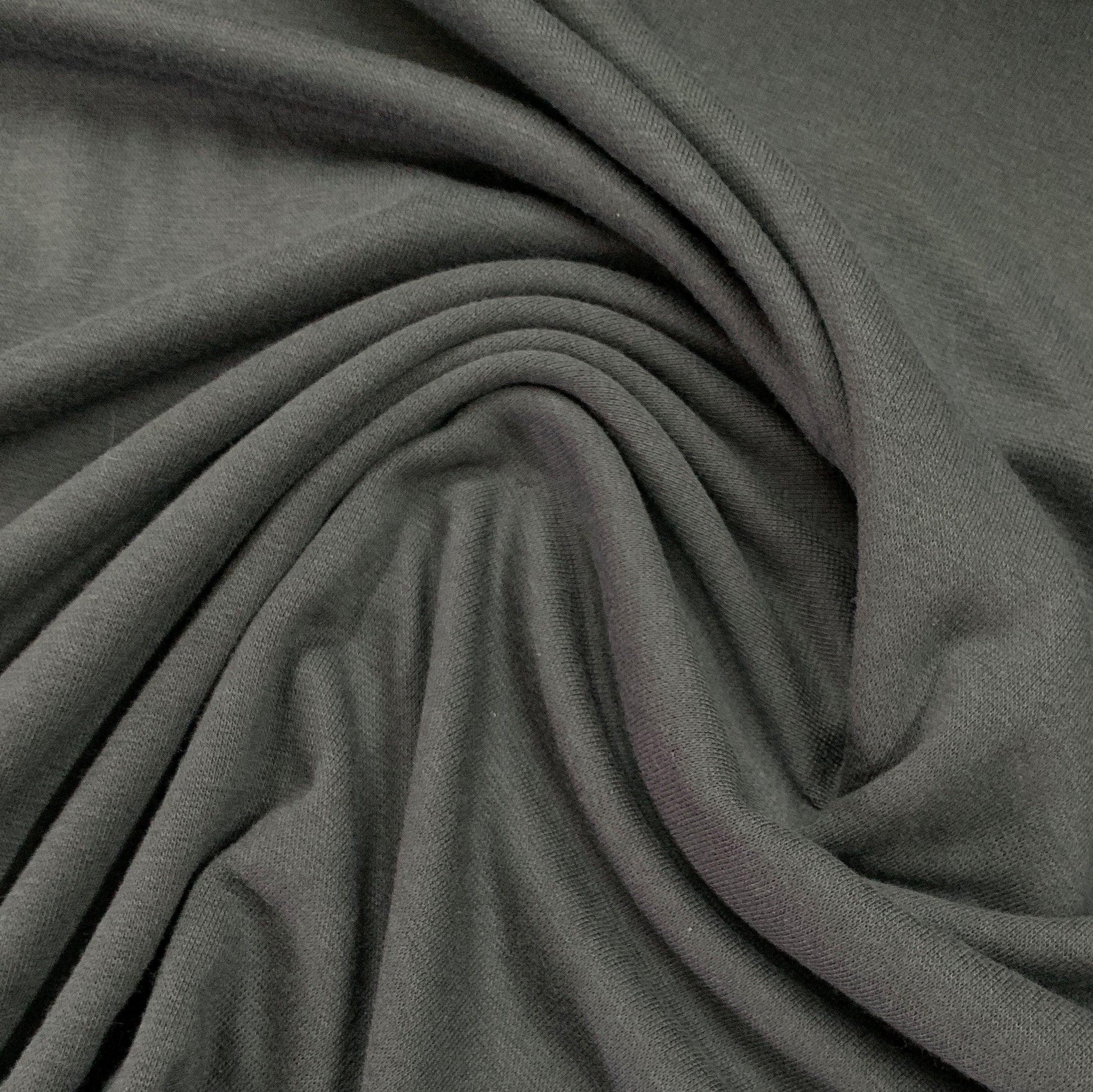 Dark Shadow Bamboo/Spandex Rib Knit Fabric - Nature's Fabrics