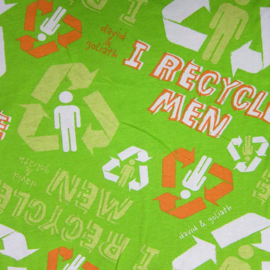 David & Goliath I Recycle Men on Cotton Jersey Fabric - Nature's Fabrics