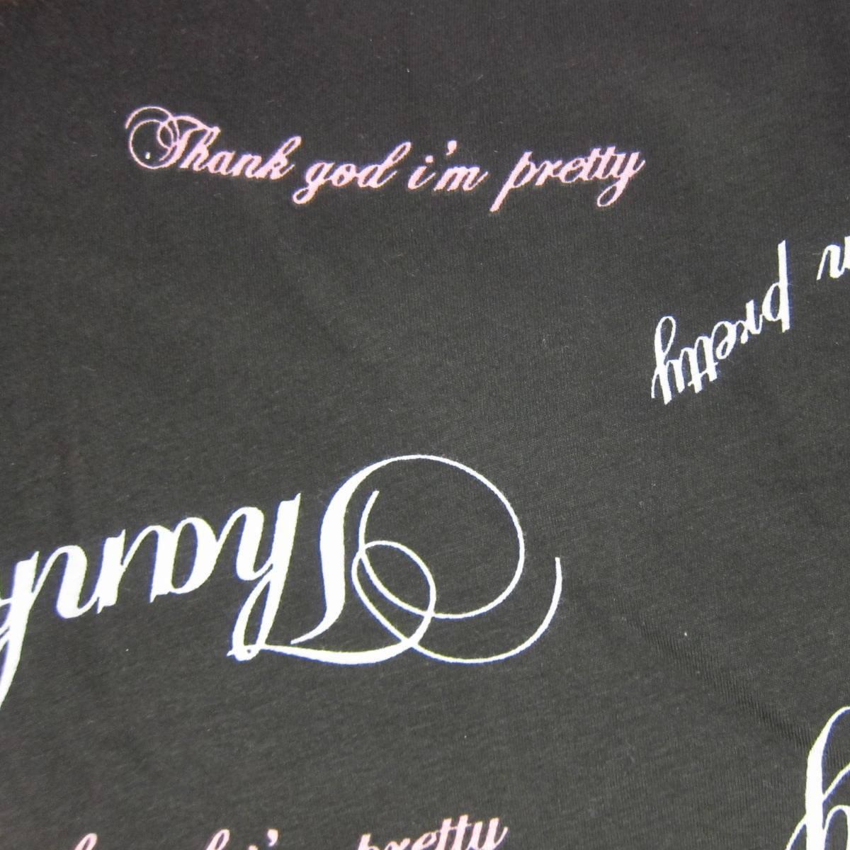 David and Goliath Thank God I'm Pretty on Black Cotton Jersey Fabric - Nature's Fabrics