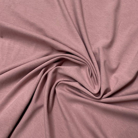 Dusty Mauve Cotton/Spandex Jersey Fabric - 200 GSM - Nature's Fabrics