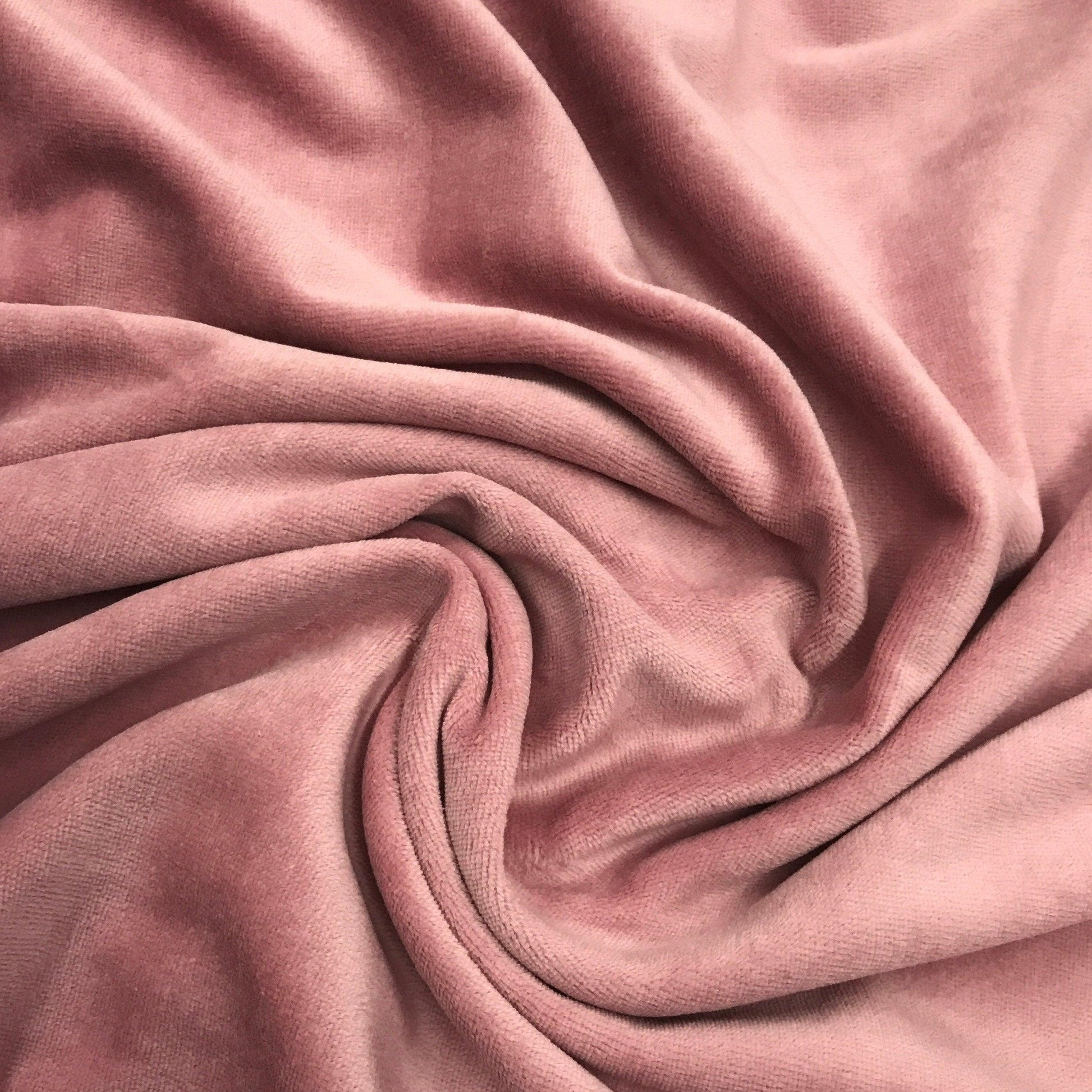 Dusty Rose Cotton Velour Fabric - Nature's Fabrics